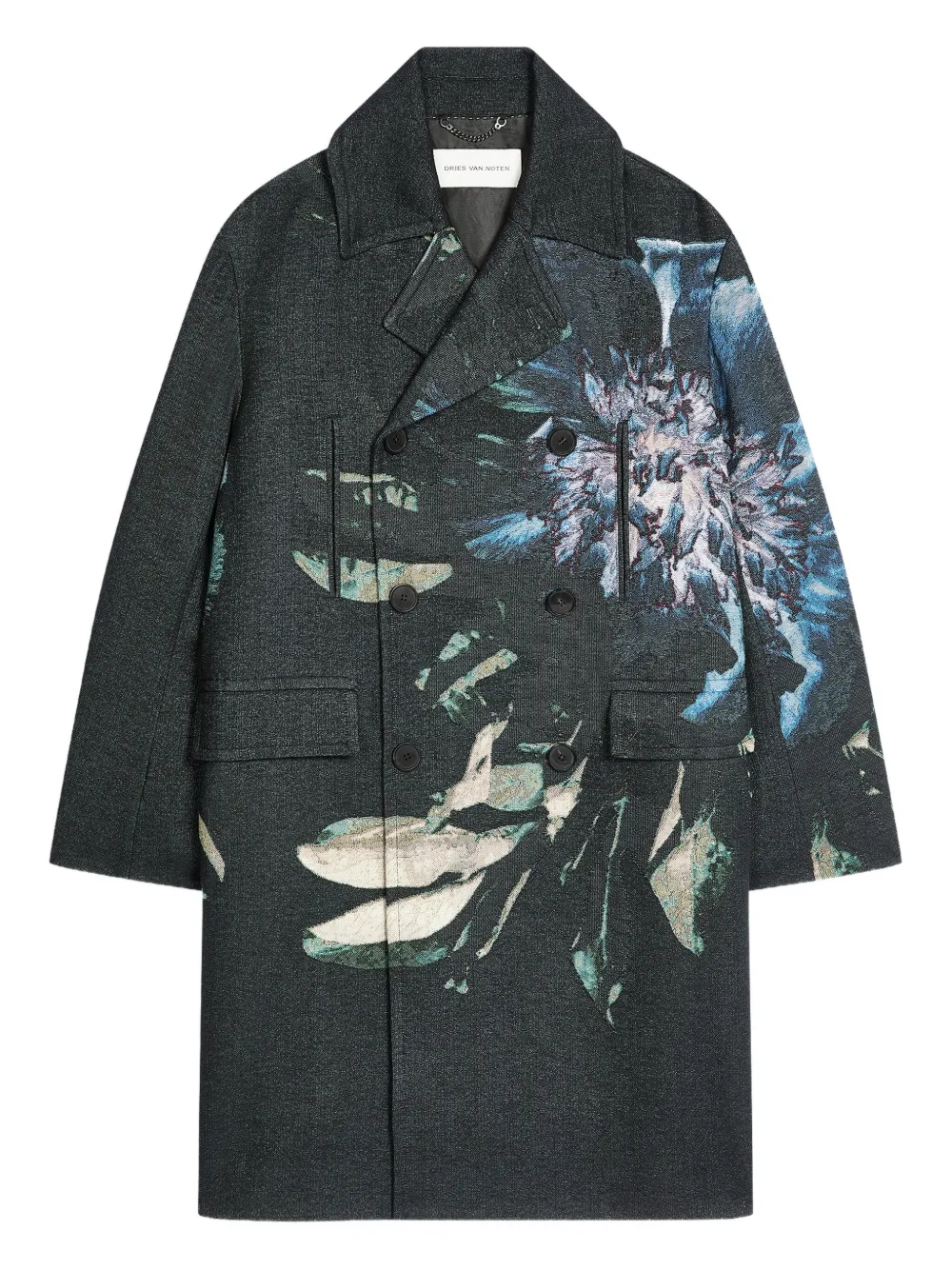 DRIES VAN NOTEN double-breasted coat | Black | Image 1