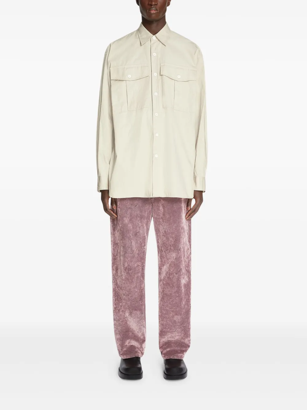 DRIES VAN NOTEN Katoenen overhemd - Beige