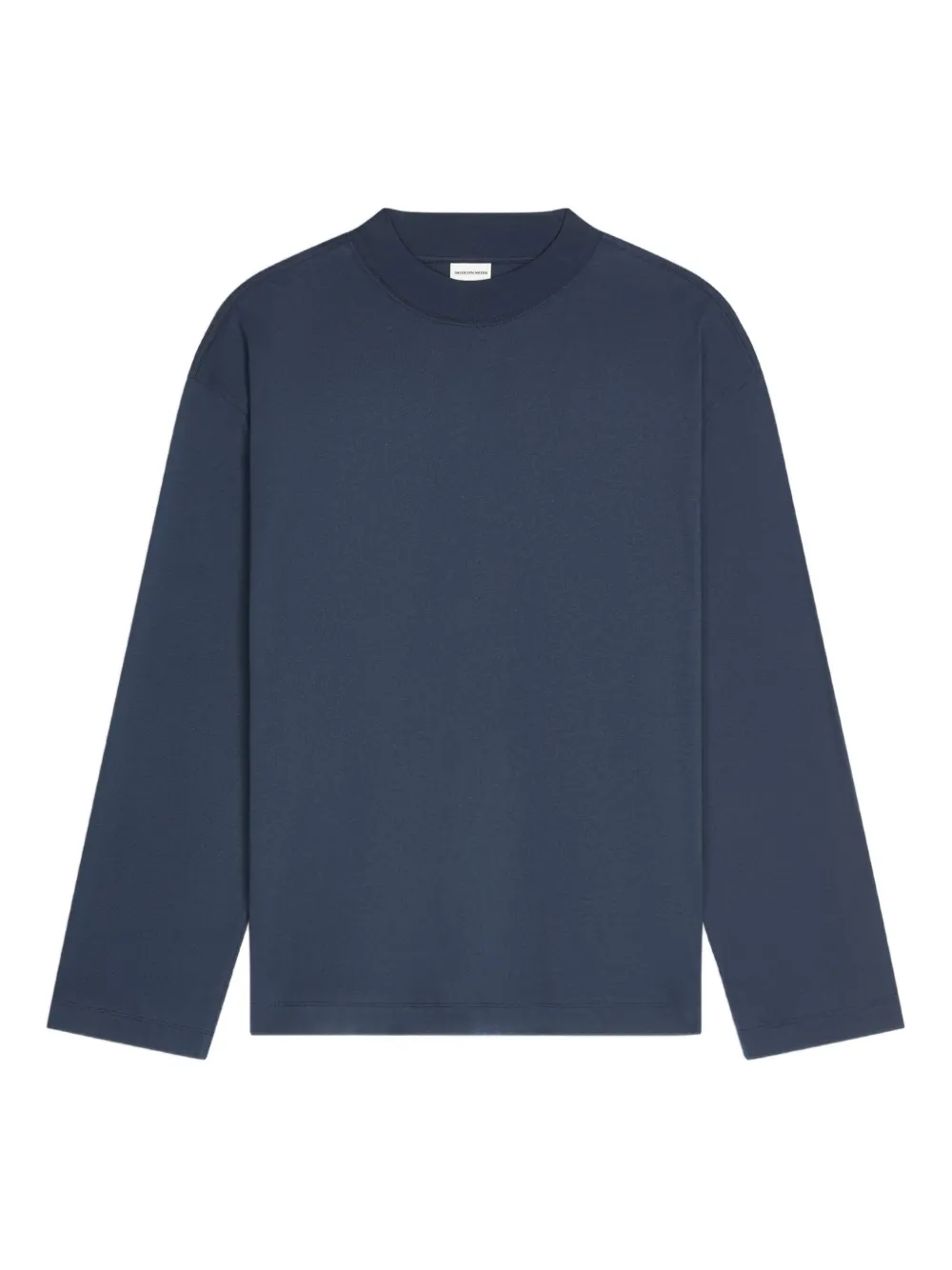 DRIES VAN NOTEN Katoenen T-shirt met lange mouwen Blauw