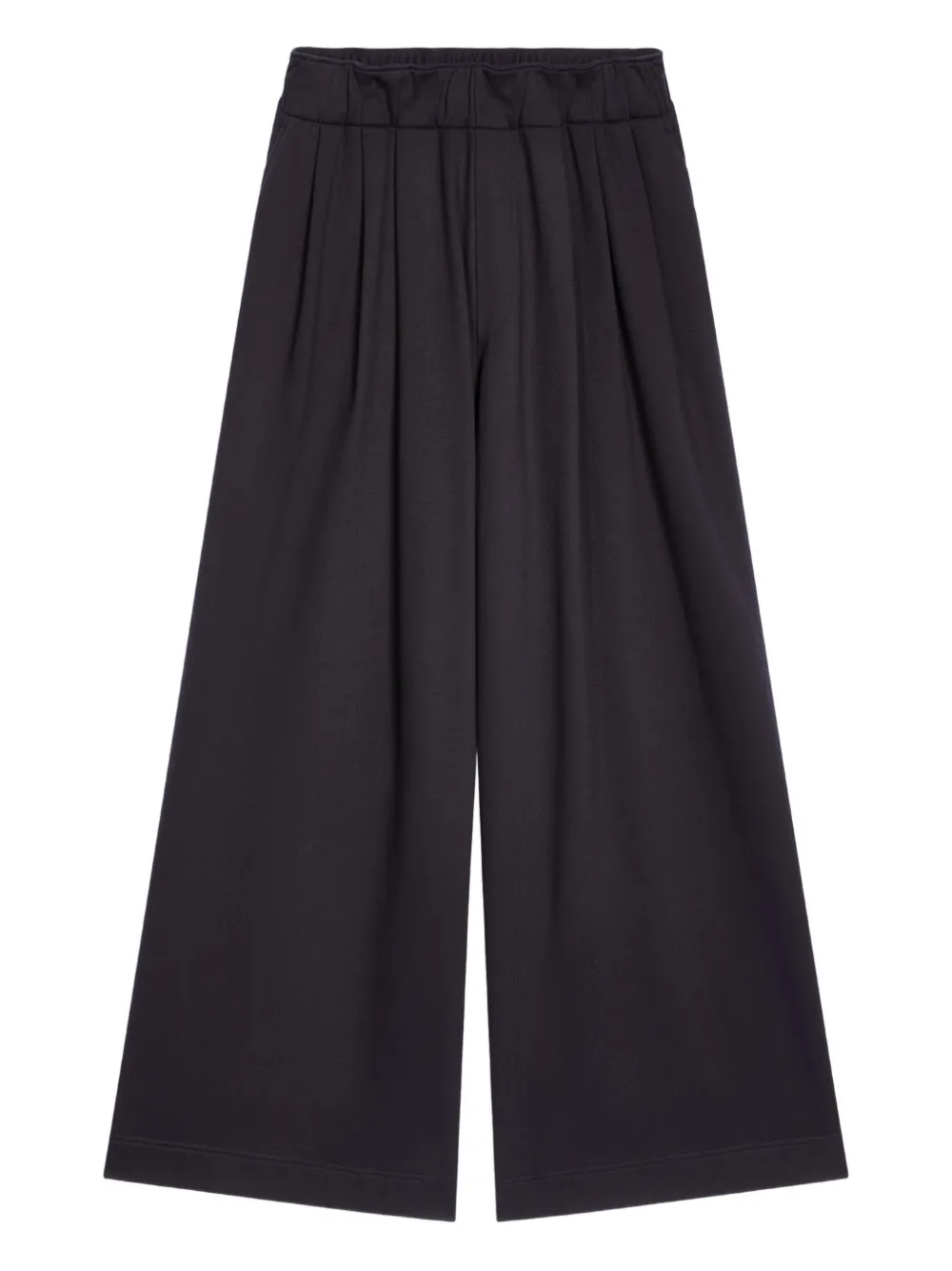 cotton wide-leg trousers