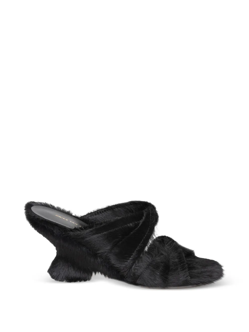 DRIES VAN NOTEN 75mm pony-hair sculpted-heel sandals | Heeled Sandals | Image 2