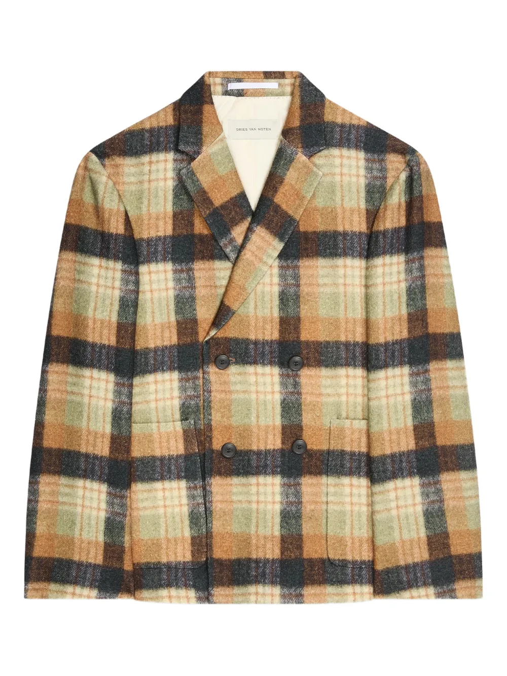 DRIES VAN NOTEN Geruite blazer Geel