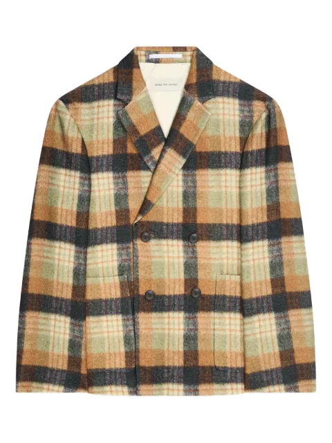 DRIES VAN NOTEN checked double-breasted blazer