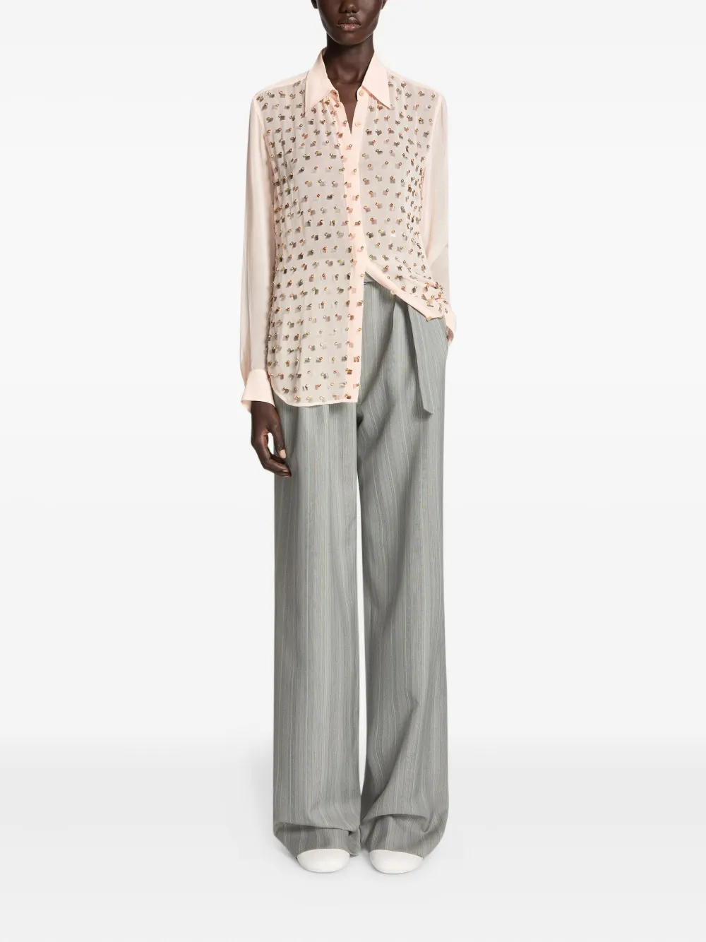 DRIES VAN NOTEN Overhemd verfraaid met stras - Roze