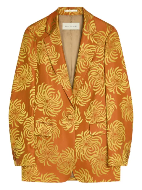 DRIES VAN NOTEN floral jacquard blazer