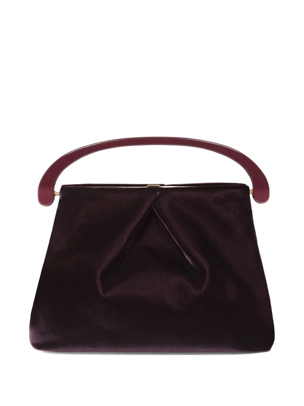 DRIES VAN NOTEN pleated velvet top-handle bag | Purple | Image 1