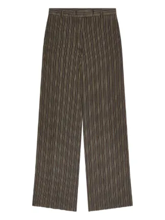 DRIES VAN NOTEN ストライプ パンツ | ブラウン | FARFETCH JP