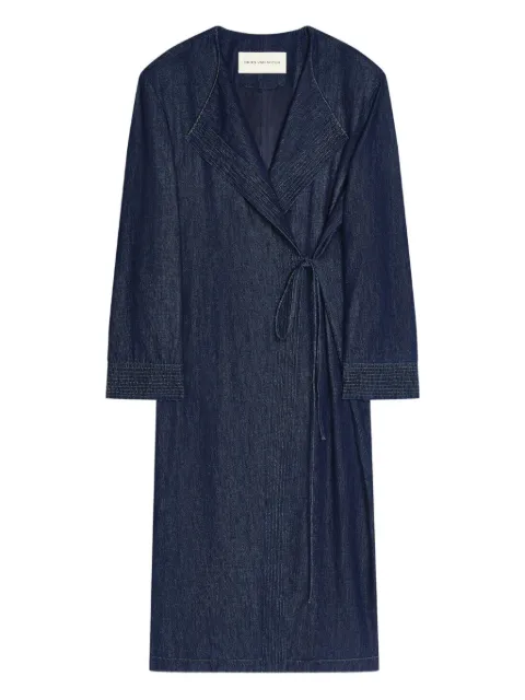 DRIES VAN NOTEN wrap-tie denim coat