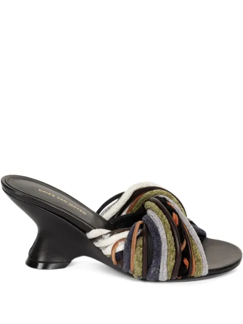 DRIES VAN NOTEN 75mm open-toe leather mules