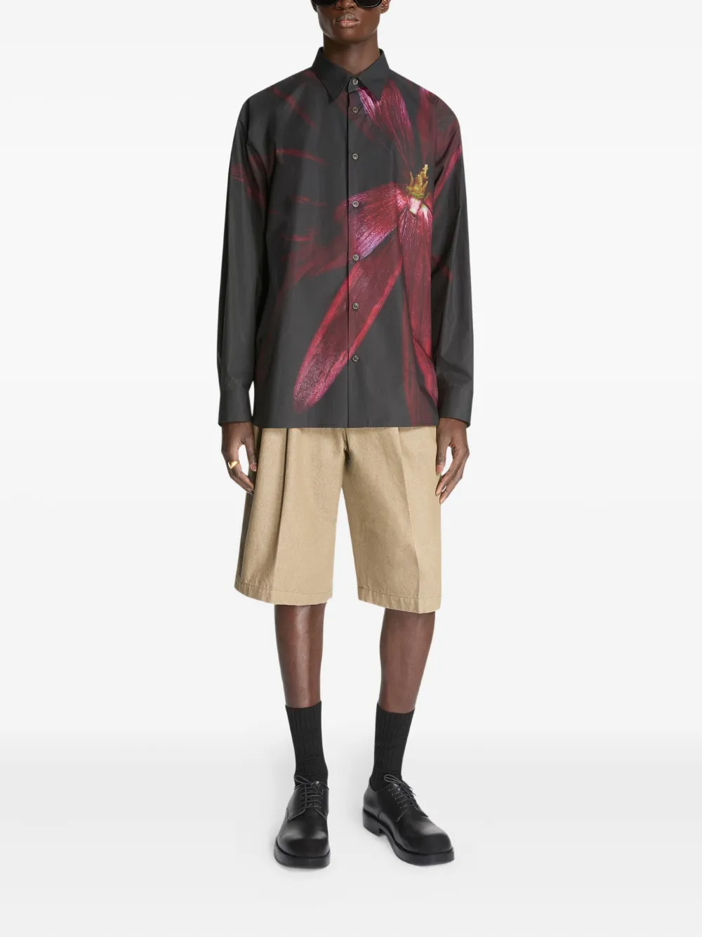 DRIES VAN NOTEN floral-print cotton shirt | Image 2