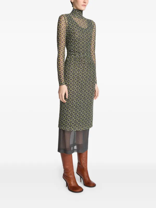 slim fit dress slacks Dries Van Noten Dilian Dress Green main image 1