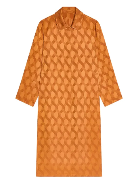 DRIES VAN NOTEN abrigo con capucha y motivo en jacquard