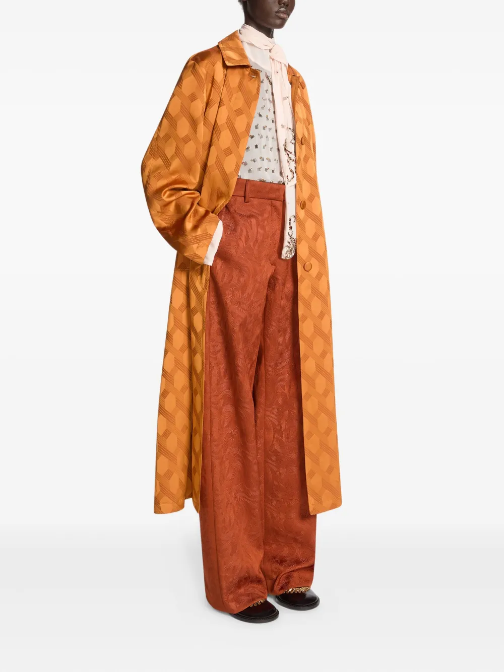 DRIES VAN NOTEN Jas met jacquard Oranje