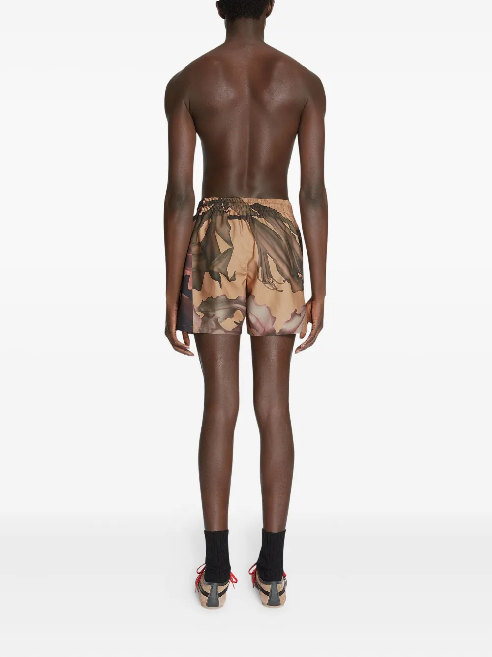 DRIES VAN NOTEN Zwembroek met bloemenprint Geel