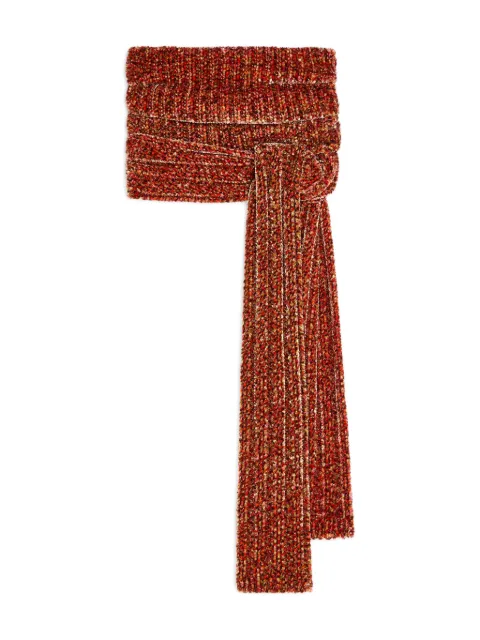 DRIES VAN NOTEN ribbed hood scarf