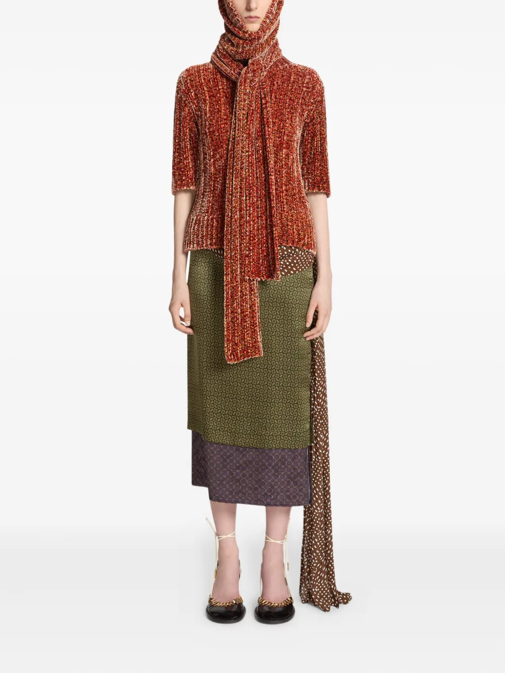 DRIES VAN NOTEN ribbed hood scarf | Image 2