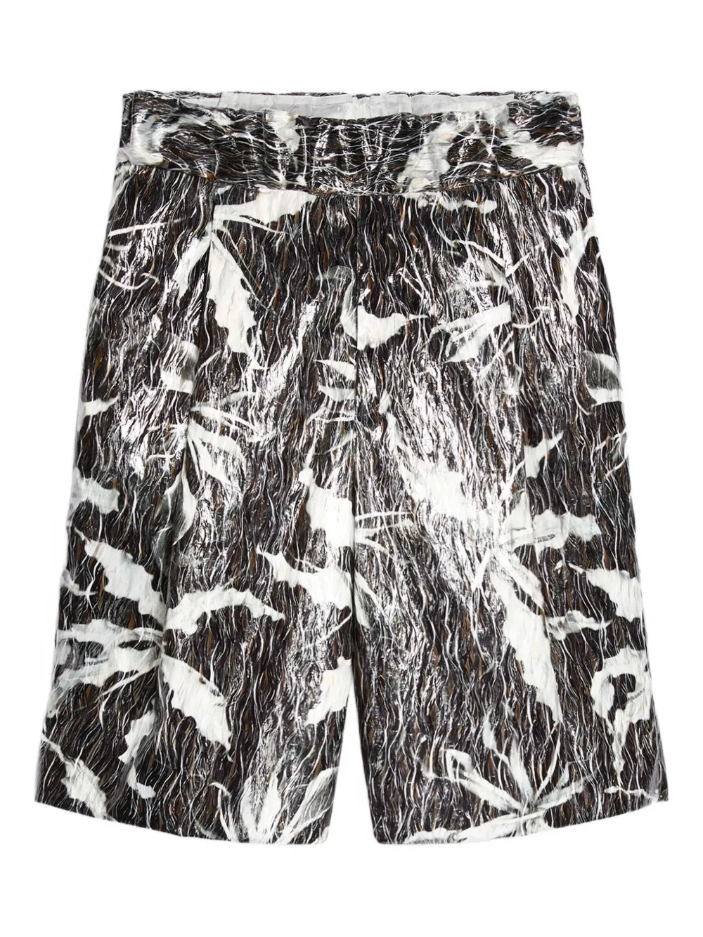 DRIES VAN NOTEN floral-print bermuda shorts | Black | Image 1