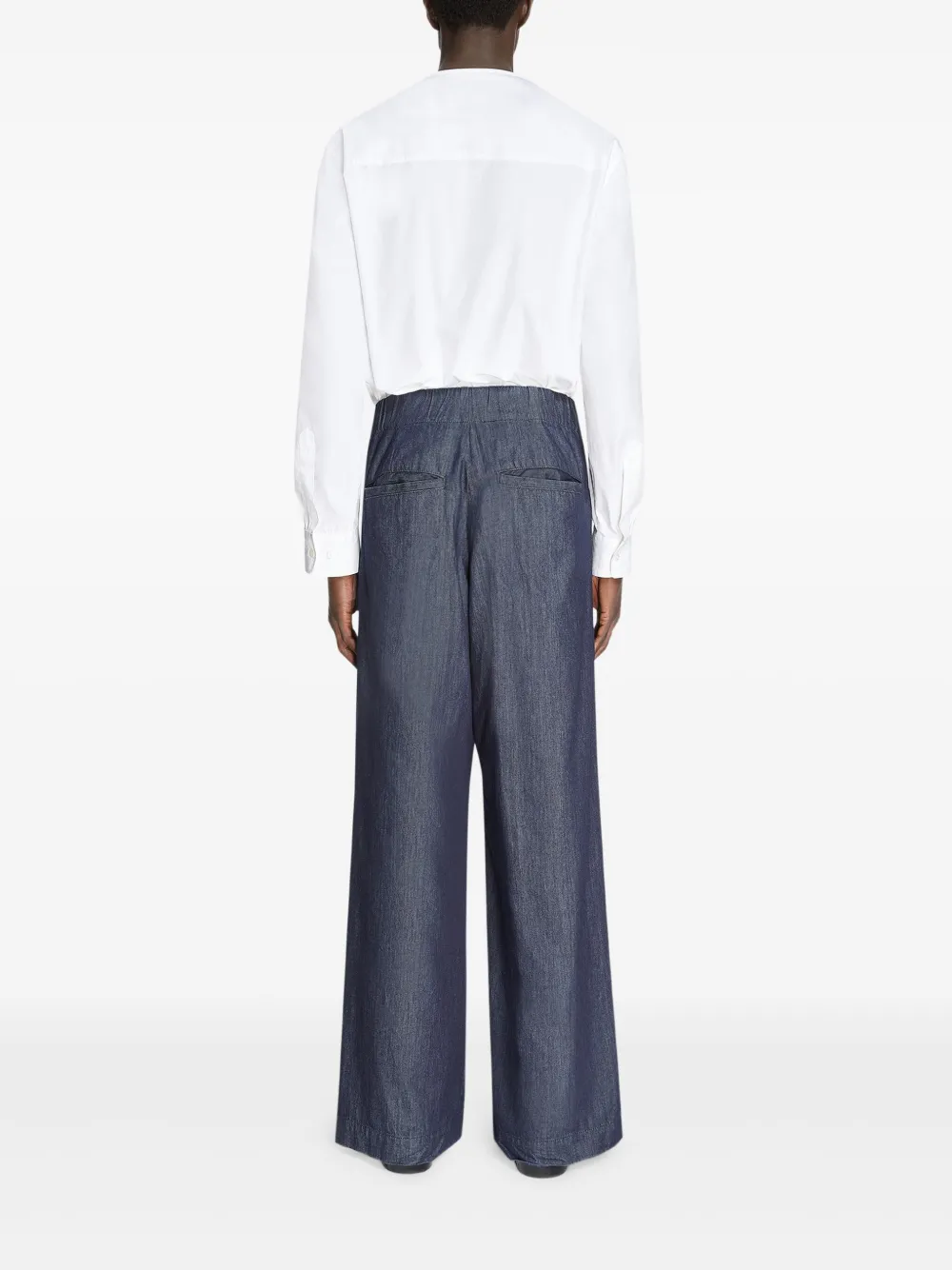 DRIES VAN NOTEN Katoenen overhemd met boothals Wit