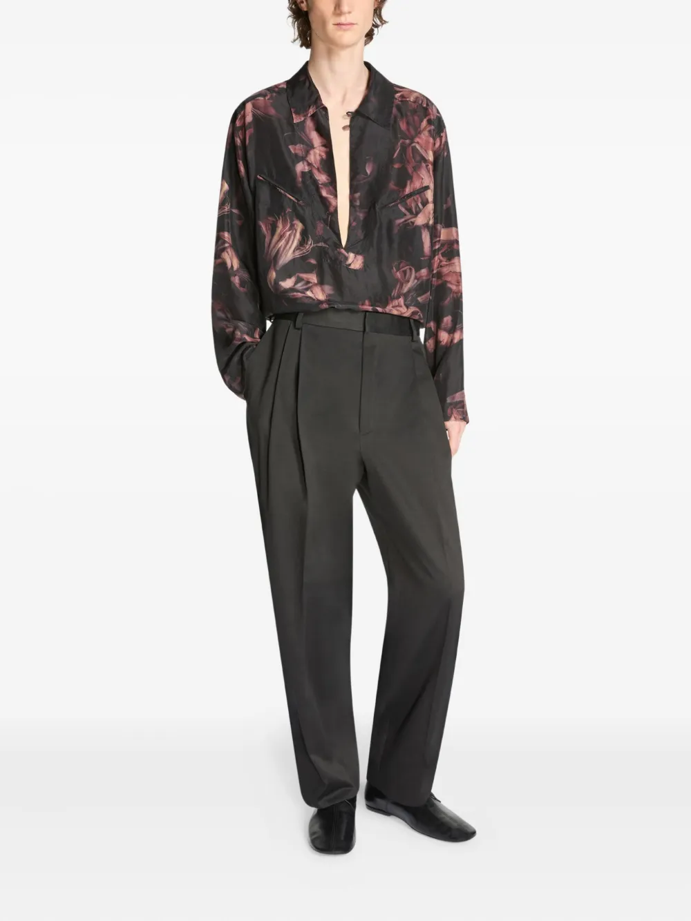 DRIES VAN NOTEN Straight broek - Zwart