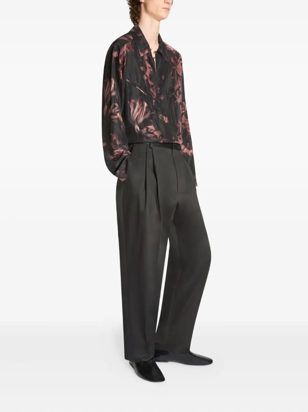 DRIES VAN NOTEN Straight broek Zwart