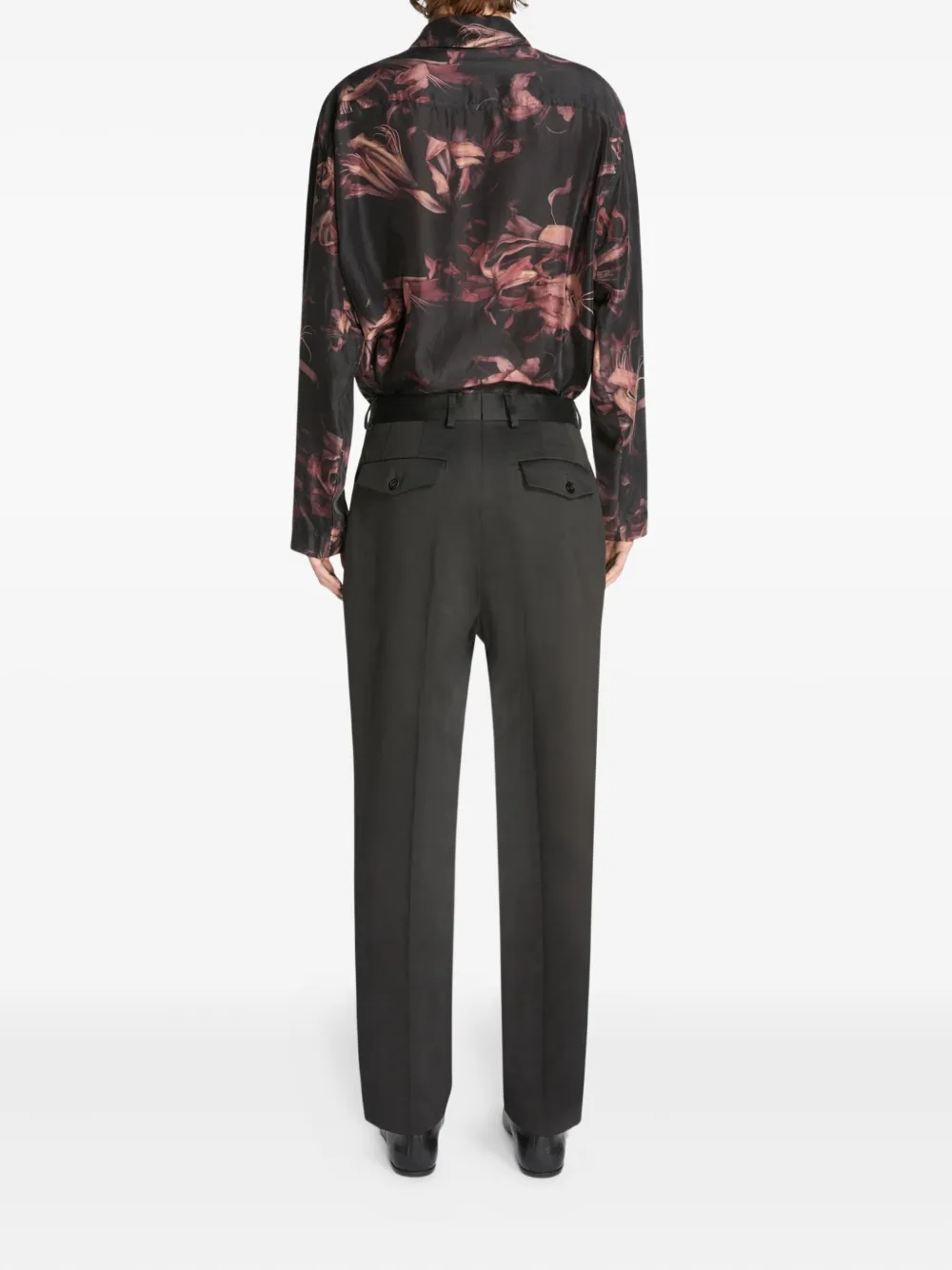 DRIES VAN NOTEN Straight broek Zwart