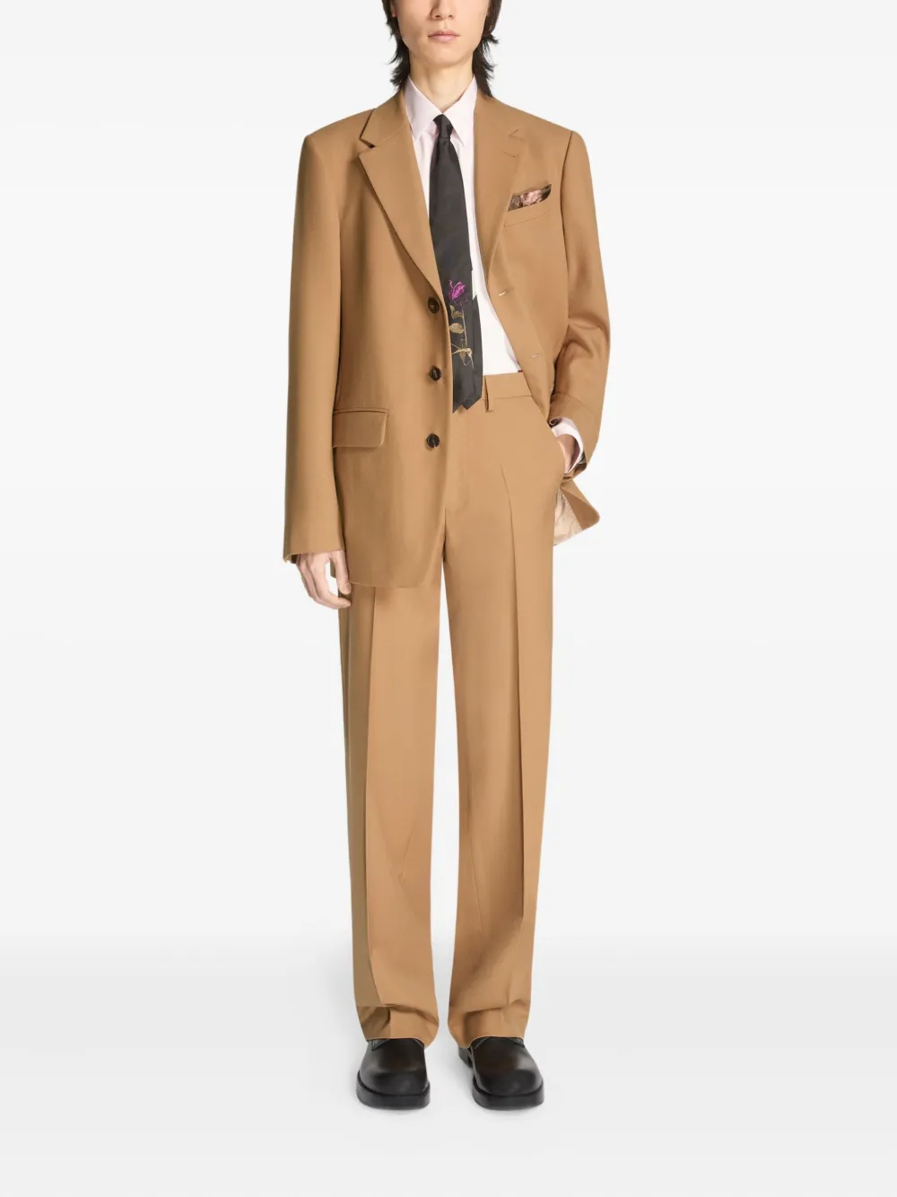 DRIES VAN NOTEN Zijden stropdas - Zwart