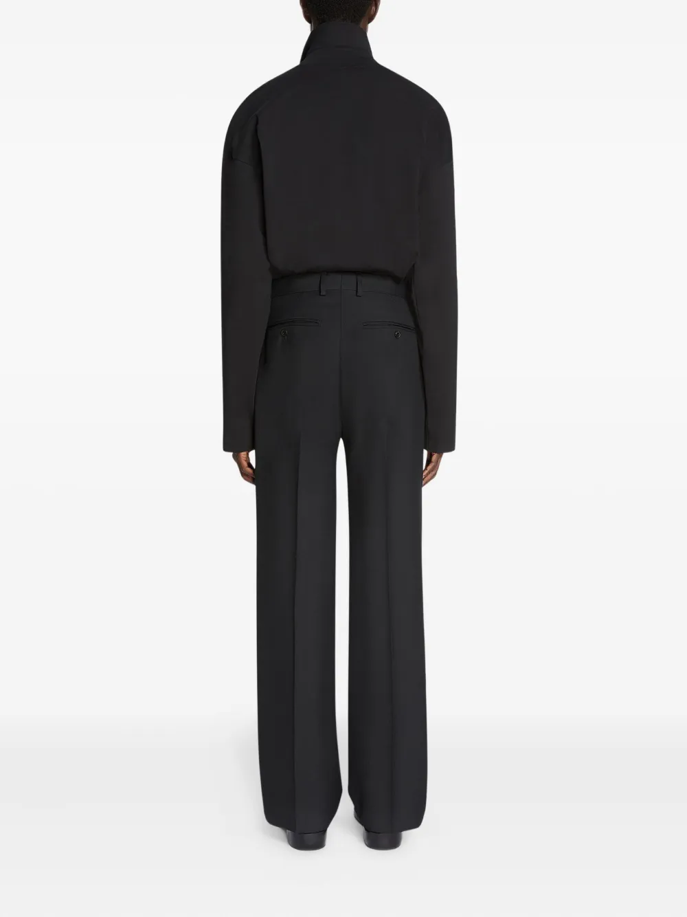 DRIES VAN NOTEN Wollen broek Zwart