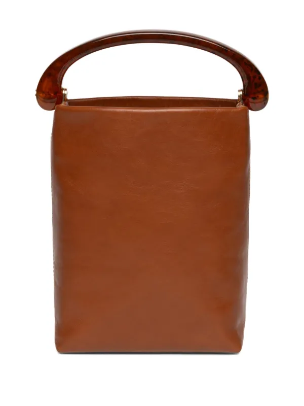 DRIES VAN NOTEN Leather top-handle Mini Bag | Brown | FARFETCH