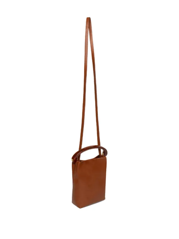 DRIES VAN NOTEN Leather top-handle Mini Bag | Brown | FARFETCH