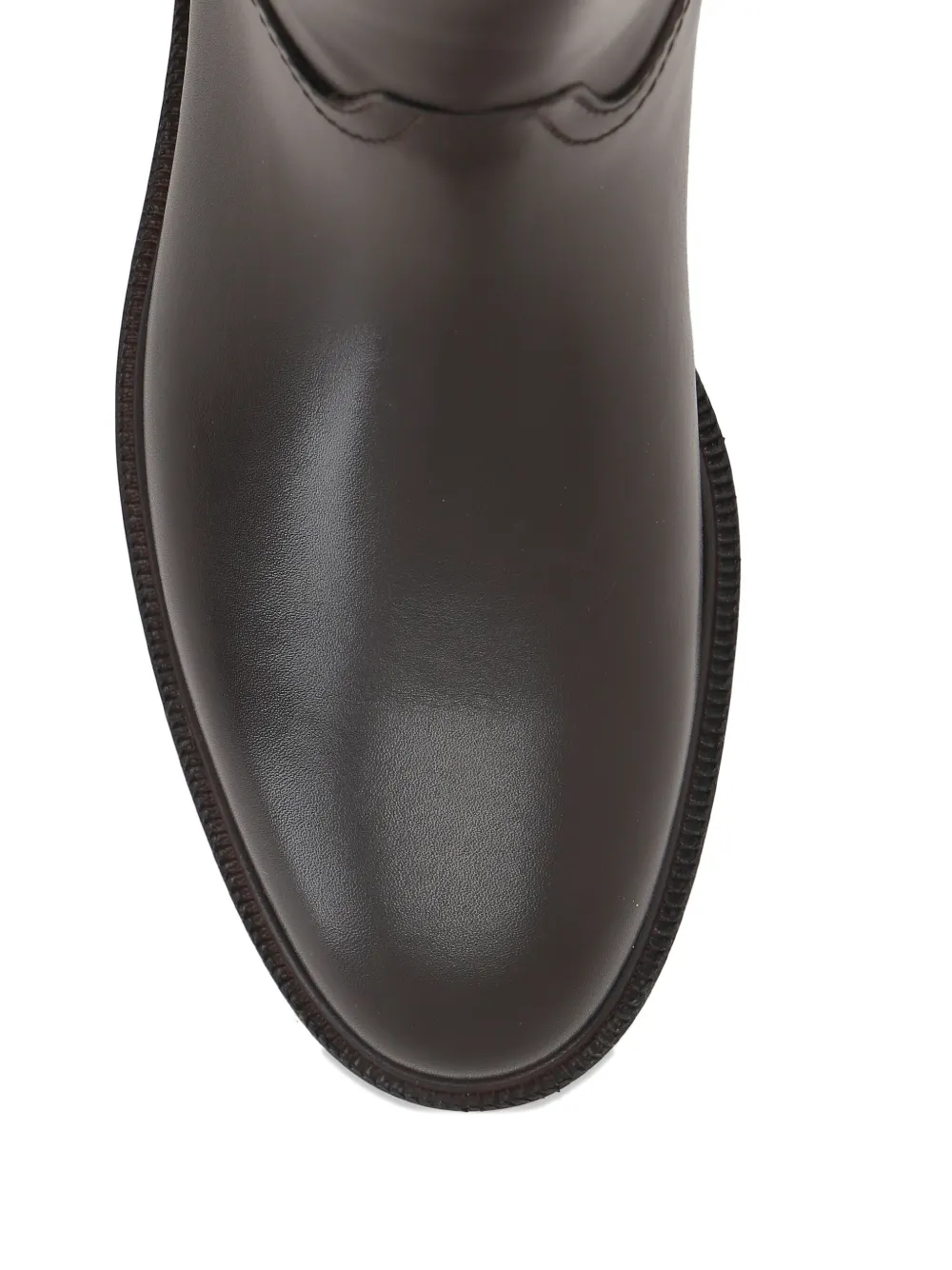 Brunello Cucinelli side-zip calf leather boots Brown