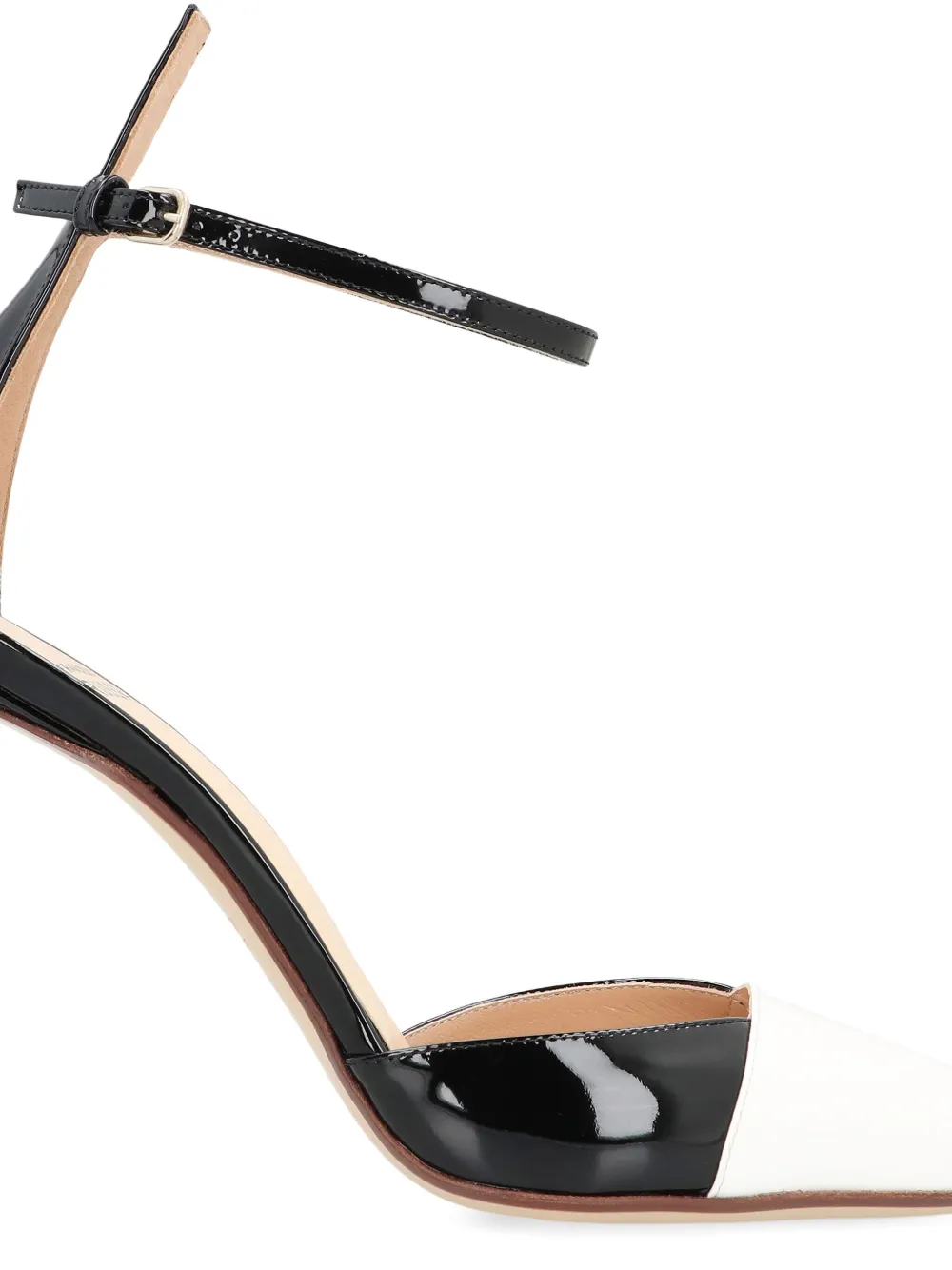 Francesco Russo 105MM patent leather ankle-strap pumps Zwart