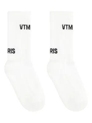 VETEMENTS ロゴ ジャカード コットンブレンド ソックス 人気 VETEMENTS LOGO SOCK（ソックス/靴下）｜VETEMENTS（ヴェトモン