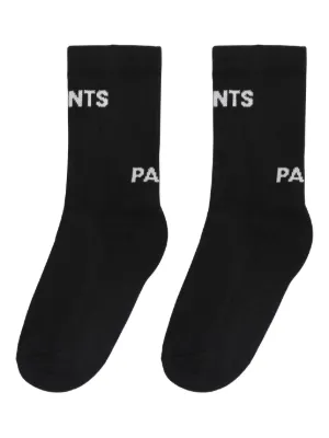 VETEMENTS ロゴ ジャカード コットンブレンド ソックス 人気 VETEMENTS ロゴ ジャカード コットンブレンド ソックス 人気