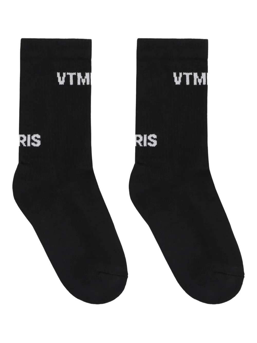 VETEMENTS logo-pattern cotton-blend socks Zwart