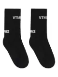 VETEMENTS logo-pattern cotton-blend socks - Black