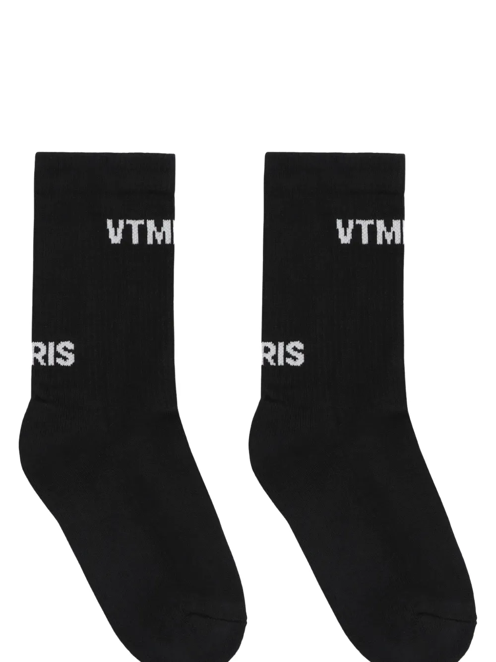 VETEMENTS logo-pattern cotton-blend socks Zwart
