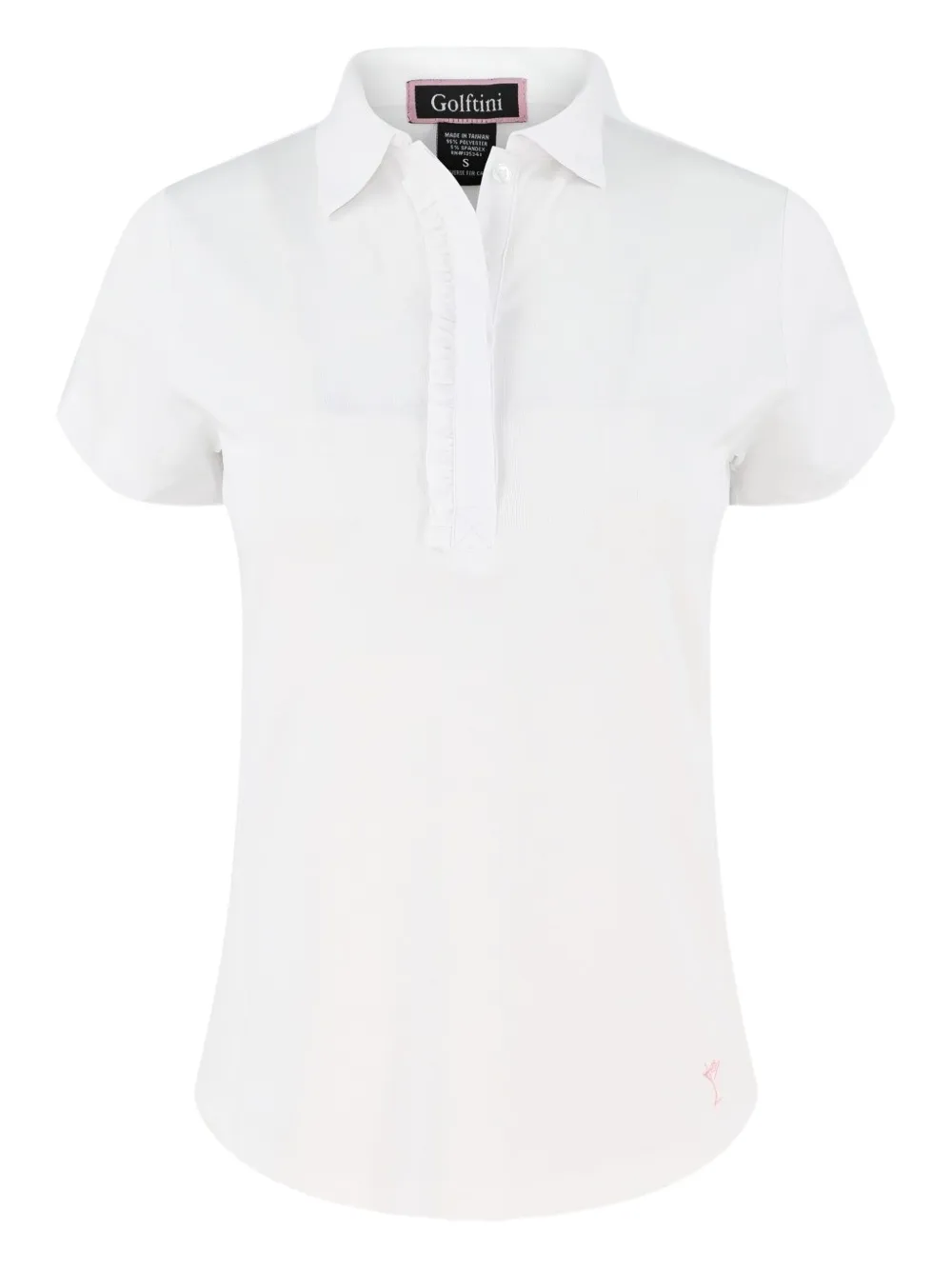 Golftini Poloshirt mit Rüschen | Weiß | Image 1
