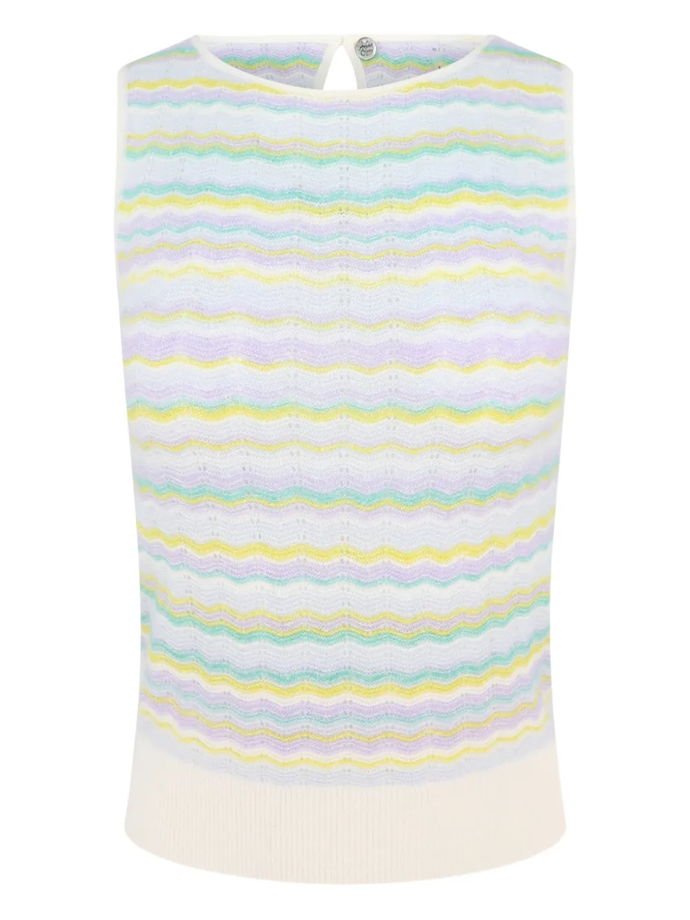 Margaret O'Leary Inc Chevron tank top | White | Image 1