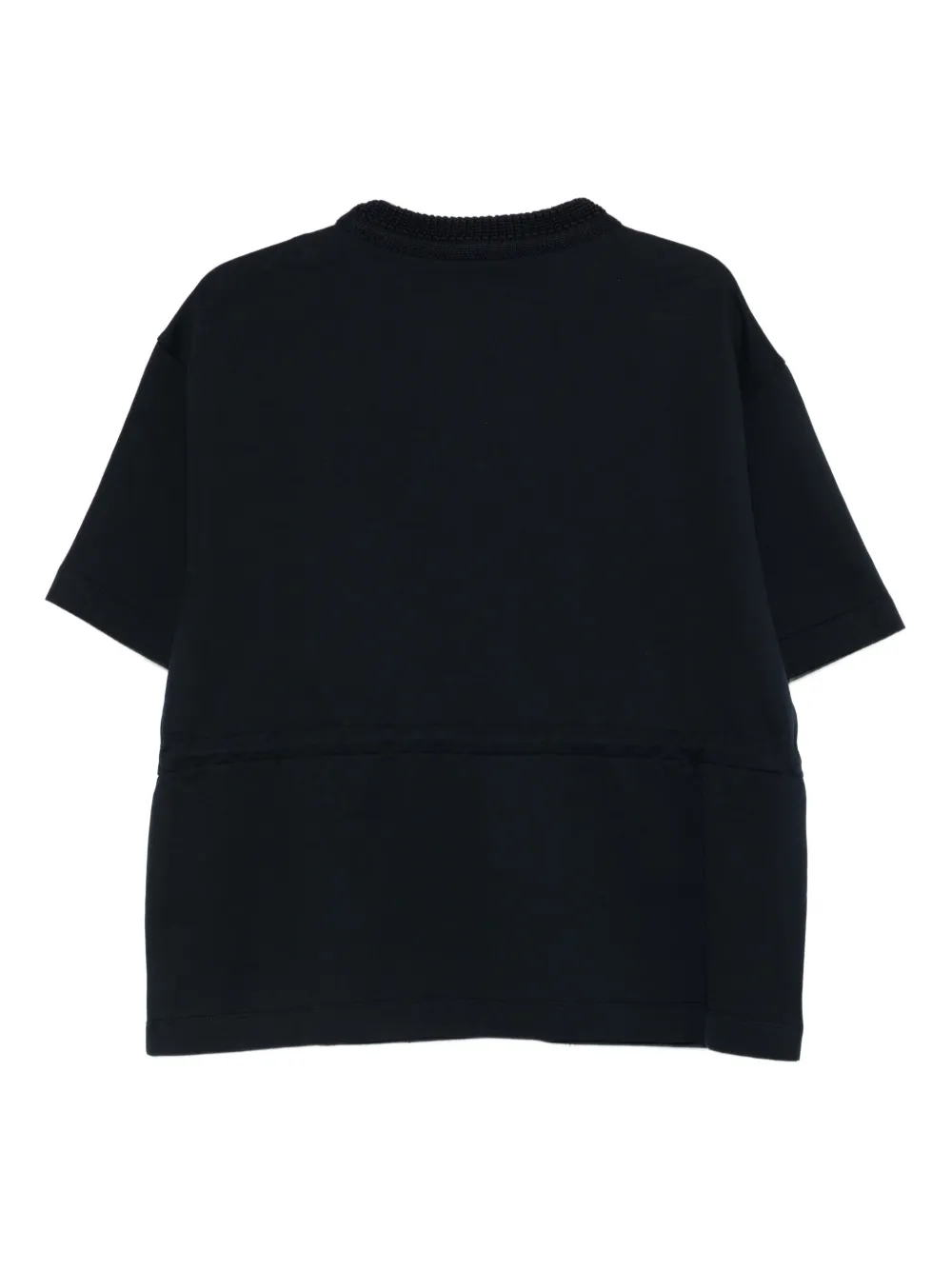 Moncler T-shirt met trekkoordtaille Blauw