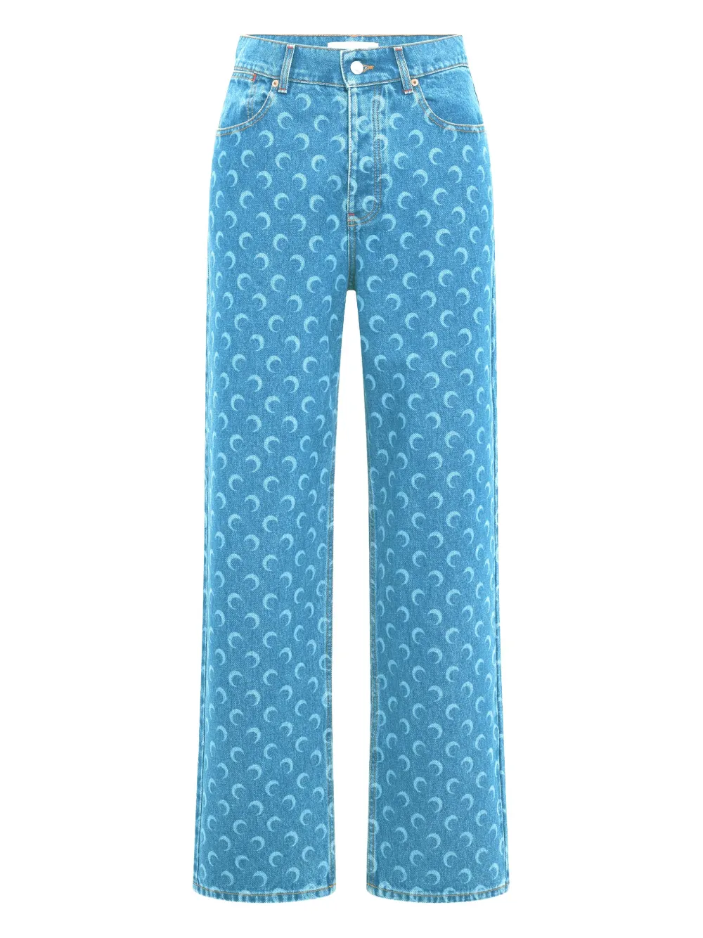 Marine Serre Moon-print jeans - ブルー Marine Serre Moon-print jeans - ブルー