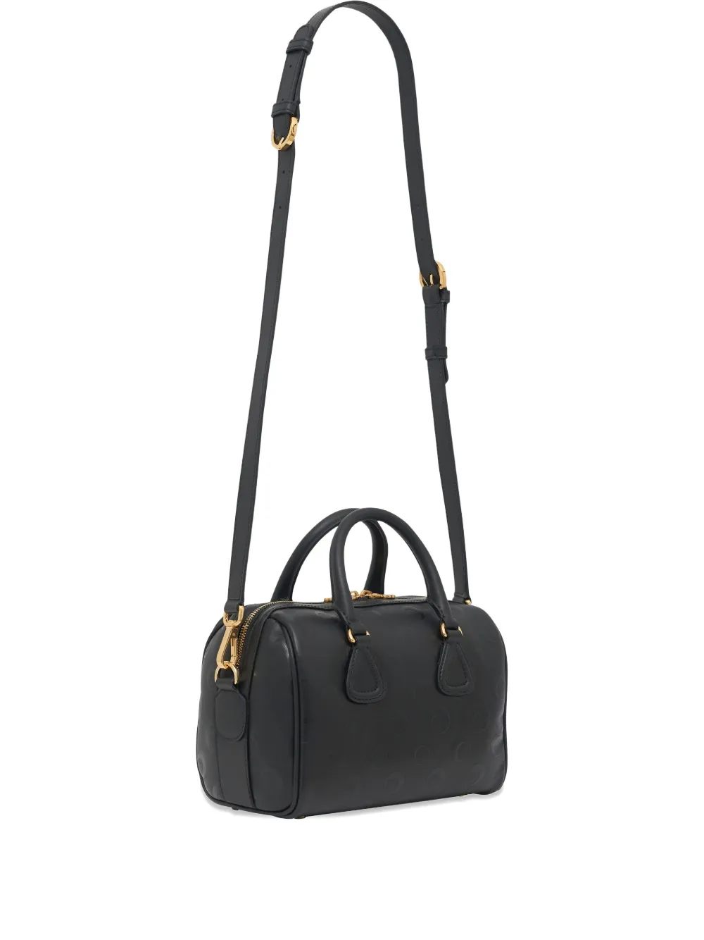 Marine Serre Moon Canvas Strike Bag In Black