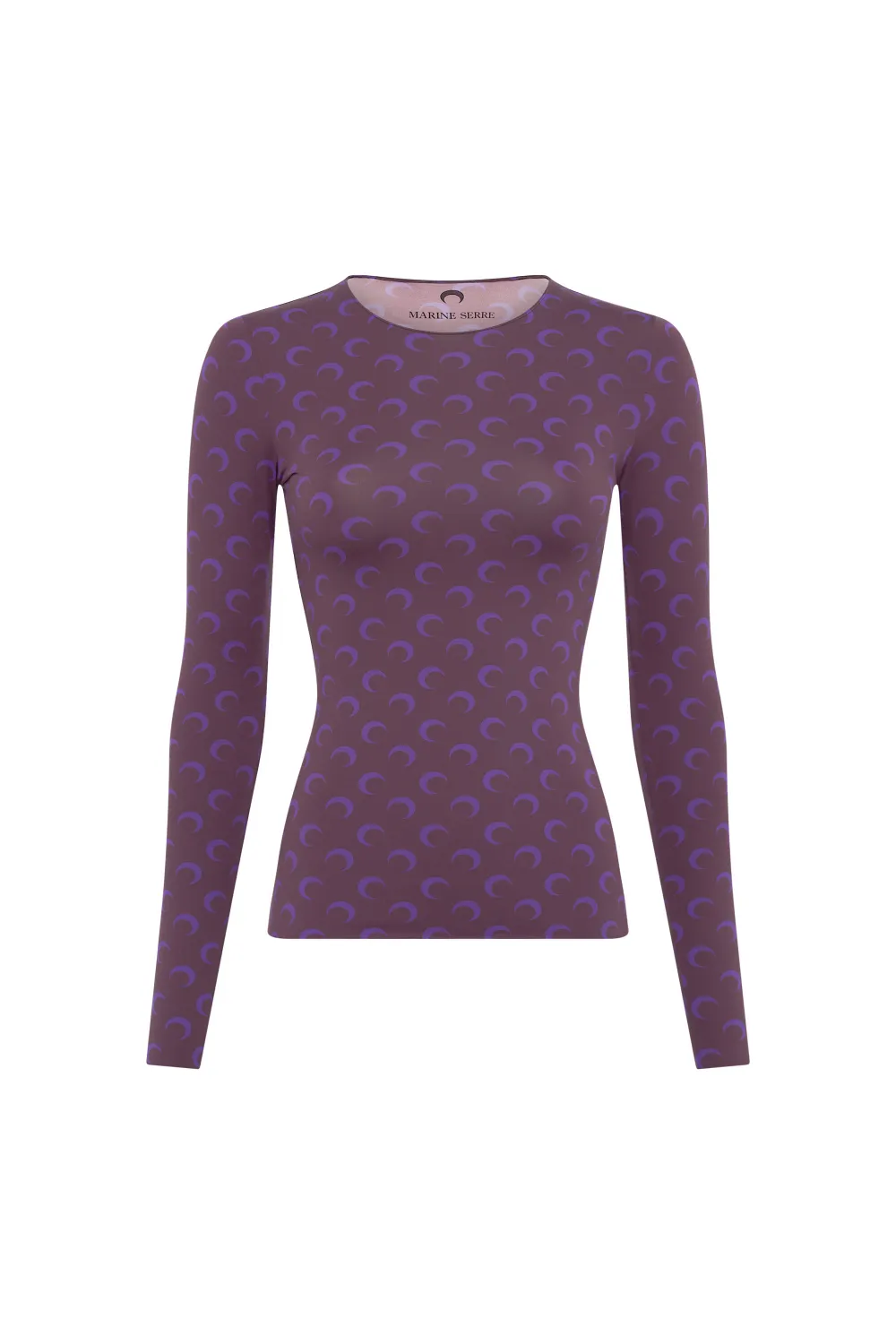 Marine Serre T-shirt met maanprint en lange mouwen Paars