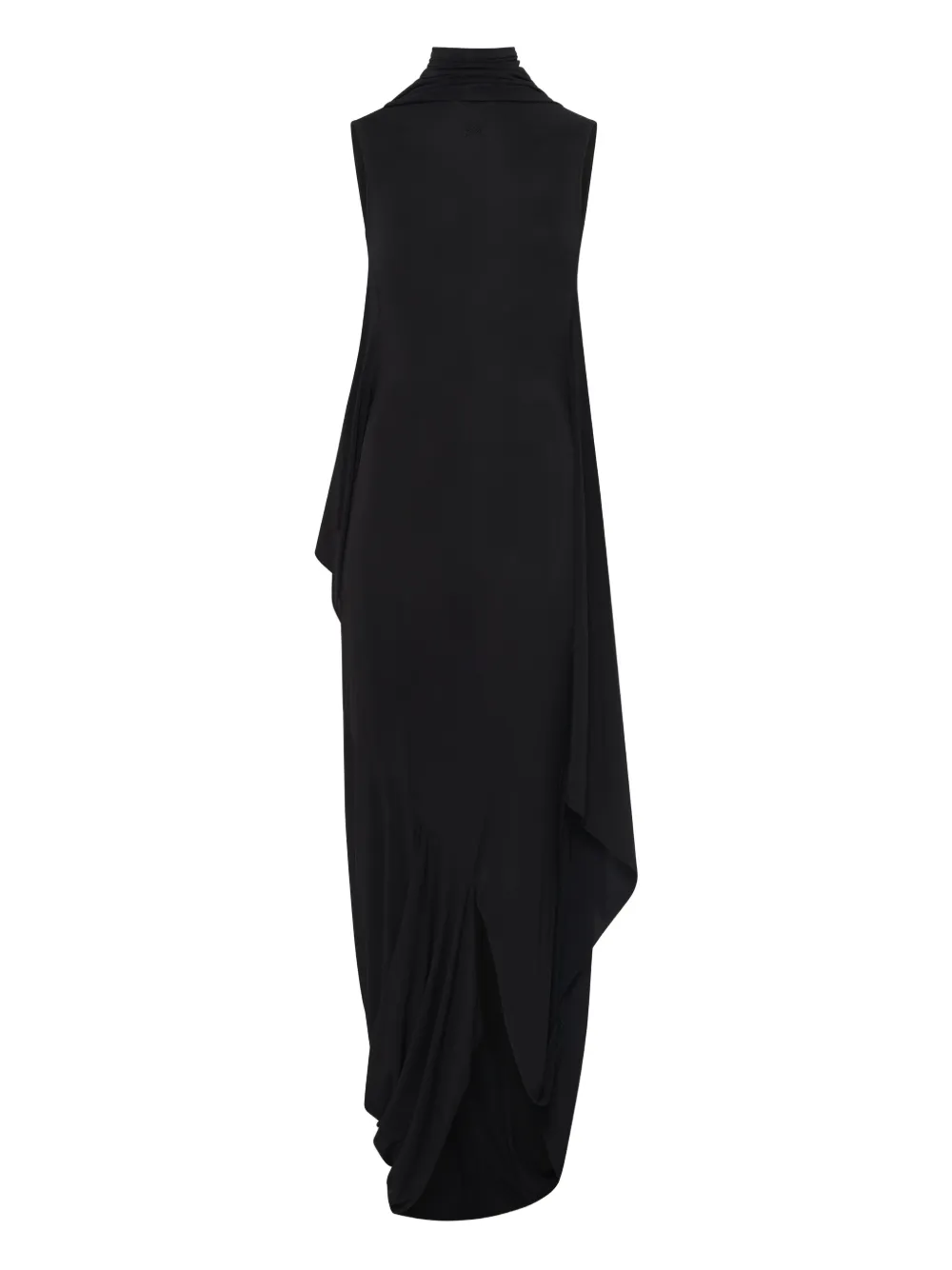 Marine Serre draped open-back dress - Schwarz