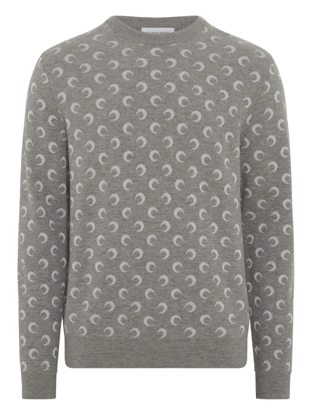 Marine Serre Trui met maan jacquard Grijs