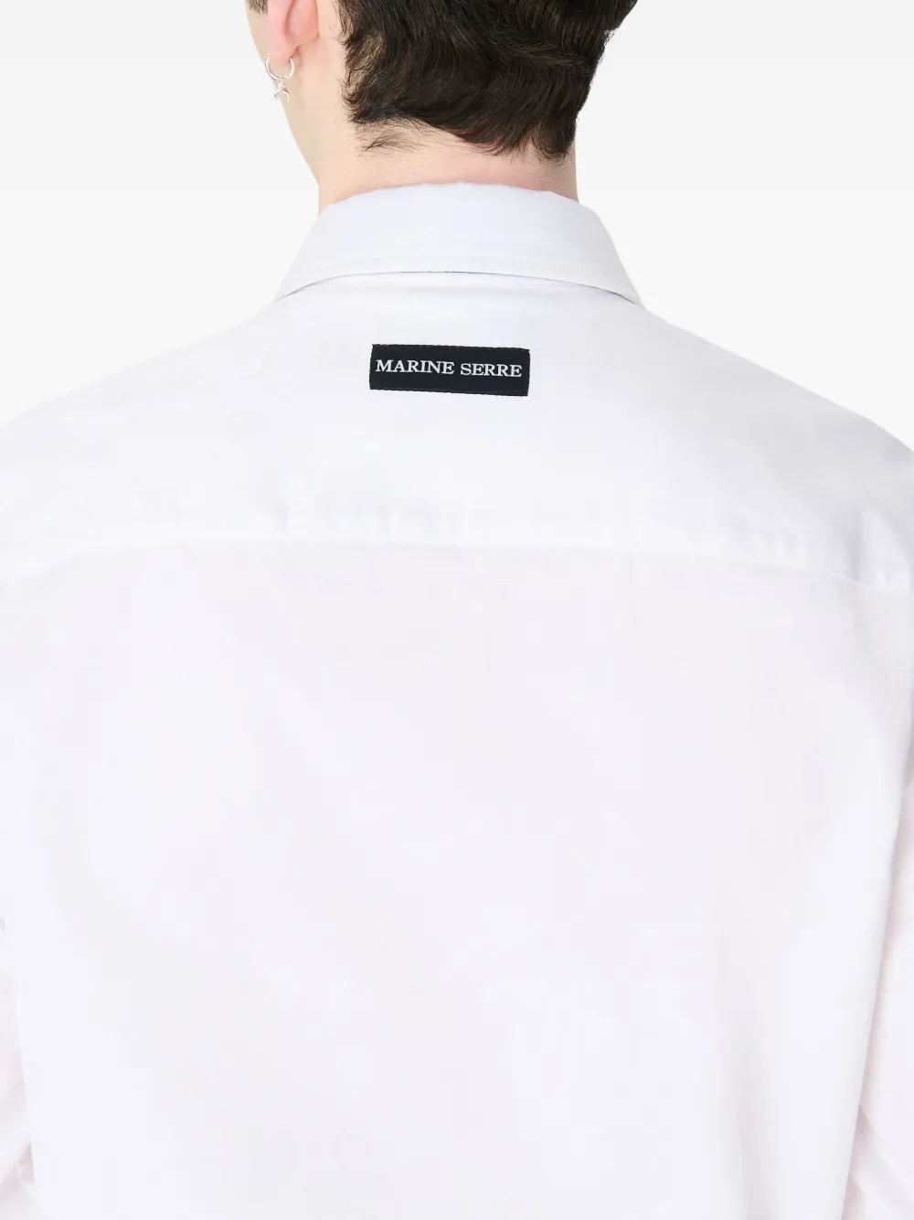 Marine Serre Overhemd met logopatch Wit