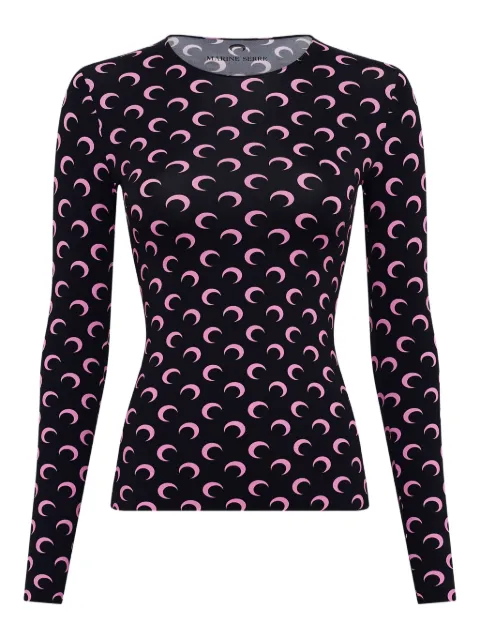 Marine Serre moon printed jersey top