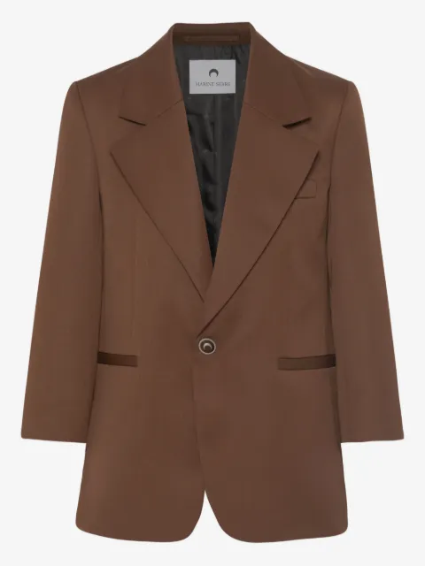 Marine Serre Wollen boxy blazer