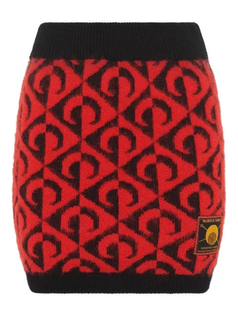 Marine Serre — Moon lozenge-knit miniskirt