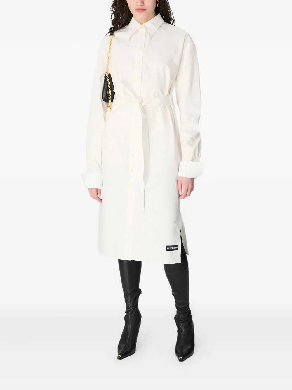 Marine Serre Blousejurk met ceintuur - Wit