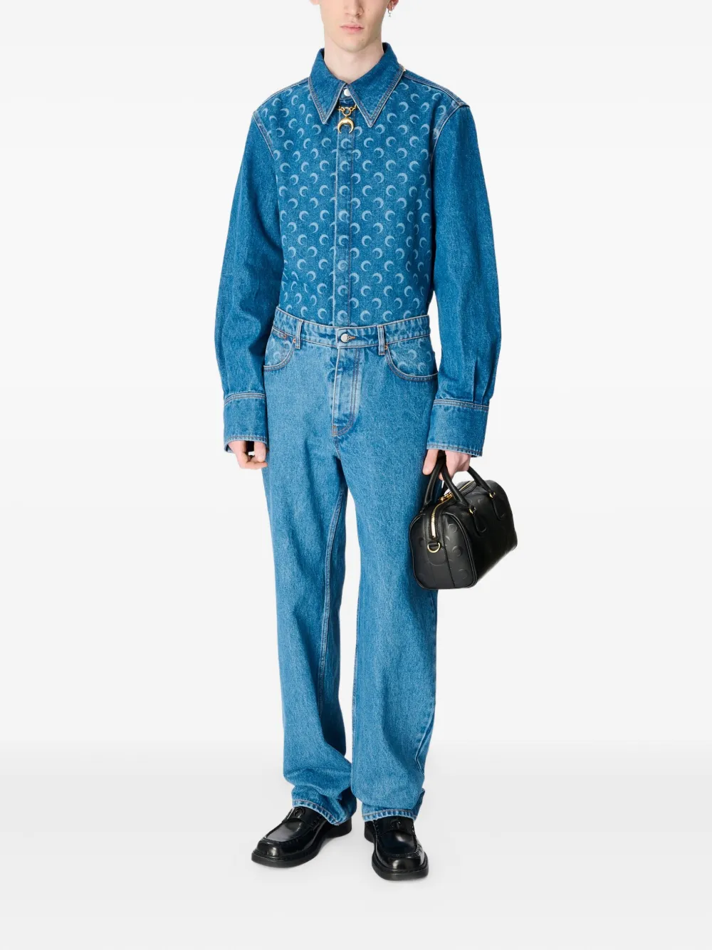 Marine Serre Moon Laser denim shirt | Women | Image 2